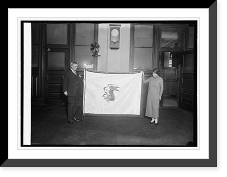 Harry S. New & Illinois flag, 2/26/24, Vintage Poster