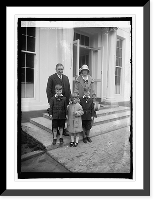 Historic Framed Print, Rep. F.X. O'Brien & family, 6/10/24,  17-7/8" x 21-7/8"