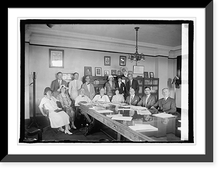 Historic Framed Print, Executive Committee, Progressive Political Action, 7/12/24,  17-7/8" x 21-7/8"