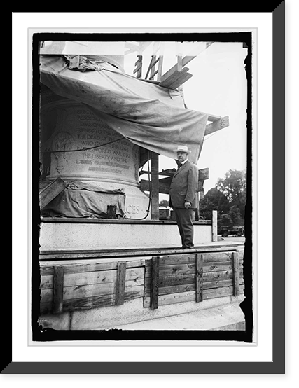 Sec. Weeks & 1st Div. A.E.F. Statue, 7/25/24 Classic, Vintage Print
