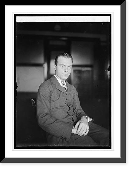 Historic Framed Print, Daniel J. Reagan, Trade Commissioner [...] Davis[?] for Dept. of Commerce, 8/22/[24],  17-7/8" x 21-7/8"