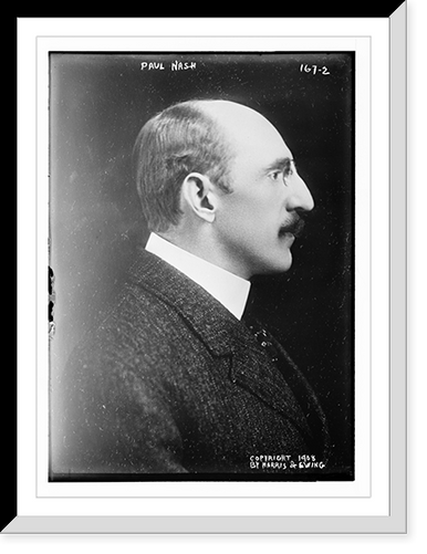 Paul Nash, profile portrait, copyright: Harris & Ewing.Harris & Ewing, Vintage Poster
