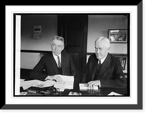 Historic Framed Print, C.L. Shaver & Jno. W. Davis at Dem. hdqtrs, 9/27/24,  17-7/8" x 21-7/8"