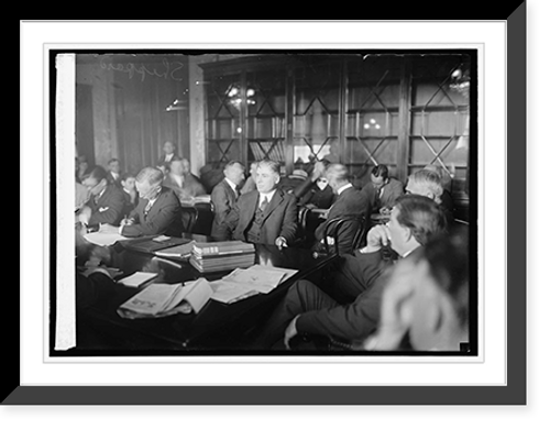 Historic Framed Print, Frank N. Sheppard, Natl. Bankers Ass'n. before Borah Slush Fund Com., 10/23/24,  17-7/8" x 21-7/8"