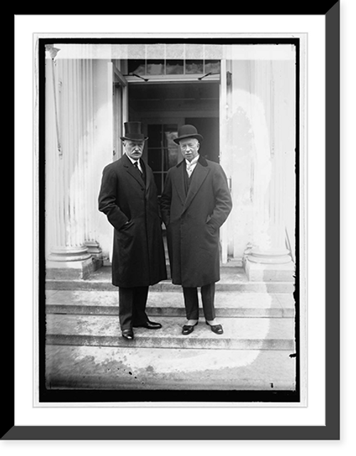 Historic Framed Print, Sir Esme Howard with J.A.M. Eler, Commissioner for Australia at W.H. [i.e. White House,,  17-7/8" x 21-7/8"