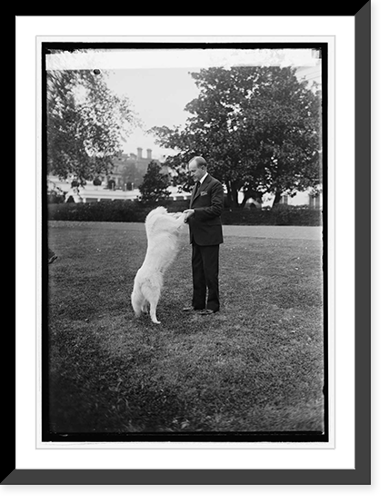 Pres. Coolidge with Rob Roy, 10/31/24, Antique Wall Art