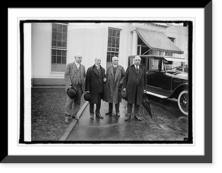 Historic Framed Print, M.A. Leese, Isaac Gans, J.T. Seymour, and James T. Lloyd at W.H. [i.e., White House, Was,  17-7/8" x 21-7/8"