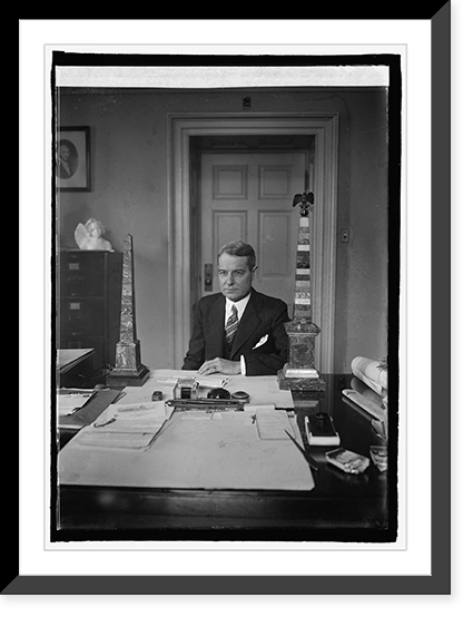 Historic Framed Print, David Lynn, Architect of Capitol, with miniature monuments, [12/22/24],  17-7/8" x 21-7/8"