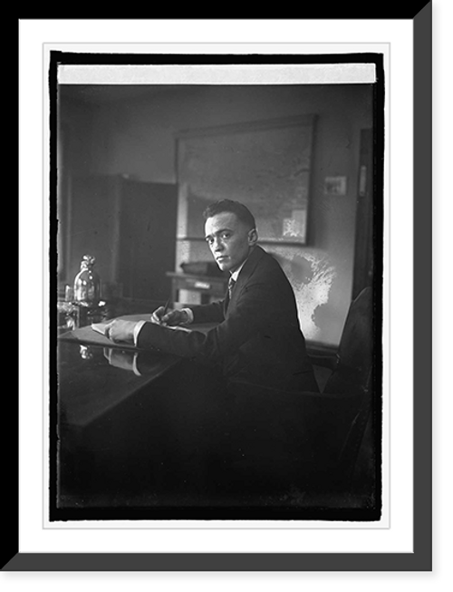 Historic Framed Print, J.E. Hoover, Bu. of Investigation, Dept. of Justice, [12/22/24],  17-7/8" x 21-7/8"