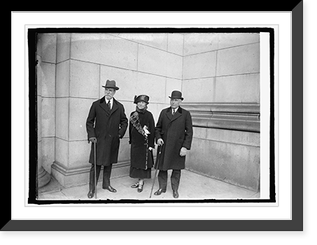 Sec. Hughes with Amb. & Mrs. Kellogg on arrival at Union Station, Washington, D.C., 2/, Antique Poster