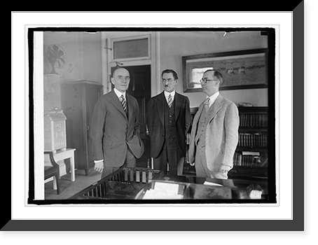 Sec. Jardine, Dr. W.W. Stockberger and N.A. Crawford, 5/7/25, Historic Reproduction