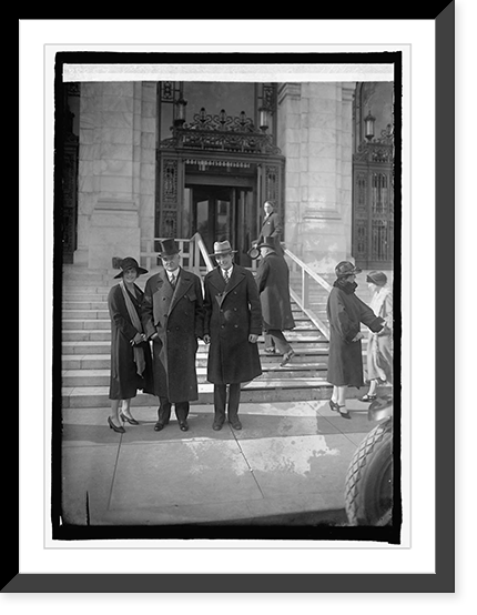 Sec. Hoover with Herbert, Jr. & daughter-in-law, 1/1/26 Classic, Vintage Poster