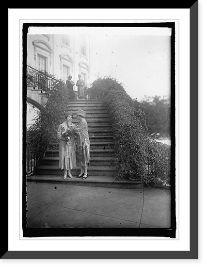 Historic Framed Print, Mrs. Coolidge & Miss Helen Keller, 1/12/26,  17-7/8" x 21-7/8"