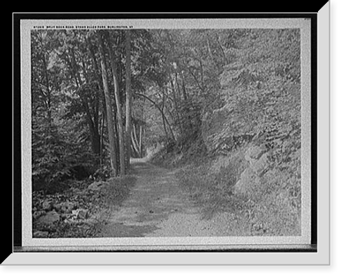 Historic Framed Print, Split Rock Road, Ethan Allen Park, Burlington, Vt. - 2,  17-7/8" x 21-7/8"