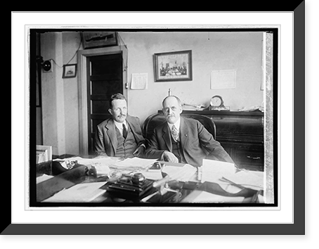 Kermit Roosevelt & E.C. Plummer at shipping board, 3/3/26, Historic Reproduction