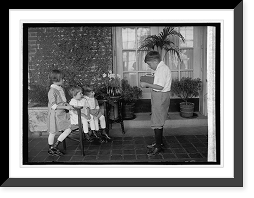 Historic Framed Print, Jimmie Davis and Jane, Joan & Jean (Lee Hart job),  17-7/8" x 21-7/8"
