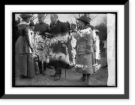 Nat. Women's Defense League shown Josephus Daniels, Vintage Poster