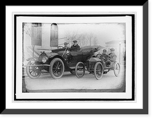 Historic Framed Print, [Men in automobiles],  17-7/8" x 21-7/8"