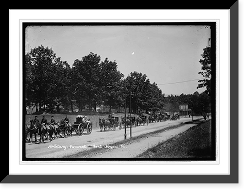 Historic Framed Print, Military funeral, Ft. Myer, Va., [1912],  17-7/8" x 21-7/8"