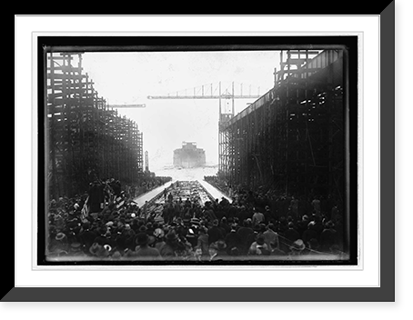 Launching the Mississippi, Newport News, Va. Jan. 25, 1917, Historic Reproduction
