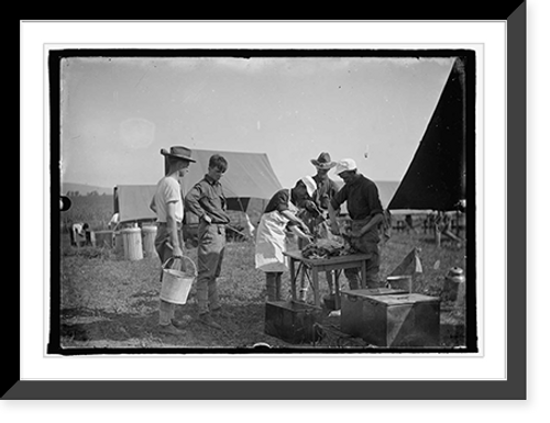 Historic Framed Print, U.S. Army camp kitchen - 3,  17-7/8" x 21-7/8"