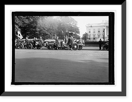 Red Cross parade, May 1918, marching past White House, Washington, D.C. - 2, Vintage Print