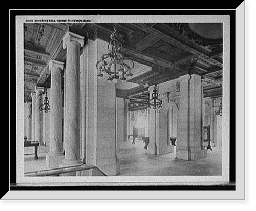 Historic Framed Print, Exhibition room, the New York Public Library,  17-7/8" x 21-7/8"