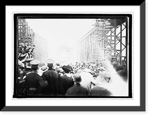 Historic Framed Print, Launching of Pennsylvania, 1915 - 3,  17-7/8" x 21-7/8"