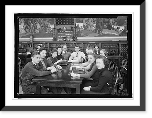 Historic Framed Print, Tech High School students, [Washington, D.C.], c.1936,  17-7/8" x 21-7/8"