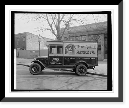 Historic Framed Print, Cap Towel Service truck,  17-7/8" x 21-7/8"