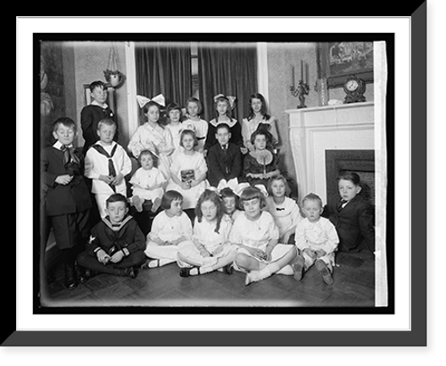 Historic Framed Print, Mrs. Jno. J. Nolan, child's party,  17-7/8" x 21-7/8"