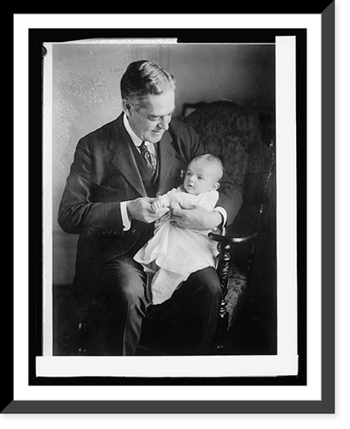 Historic Framed Print, Senator Owen & grandson,  17-7/8" x 21-7/8"