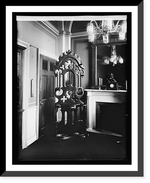 Historic Framed Print, Lincoln hallrack,  17-7/8" x 21-7/8"