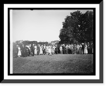 Historic Framed Print, Pageant, Vets of Foreign Wars, scene in Santiago,  17-7/8" x 21-7/8"