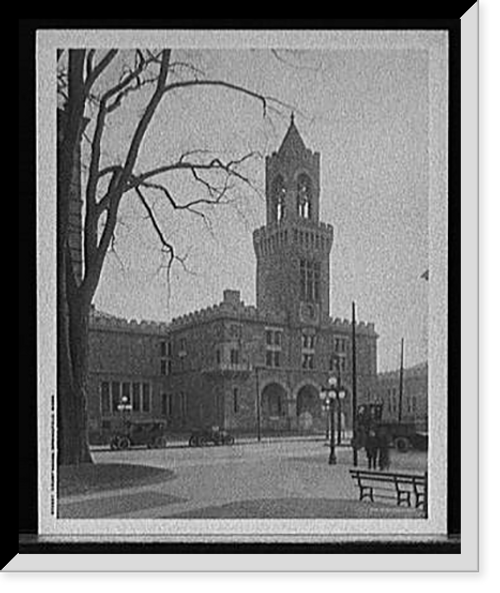 Historic Framed Print, Court House, Springfield, Mass. - 2,  17-7/8" x 21-7/8"