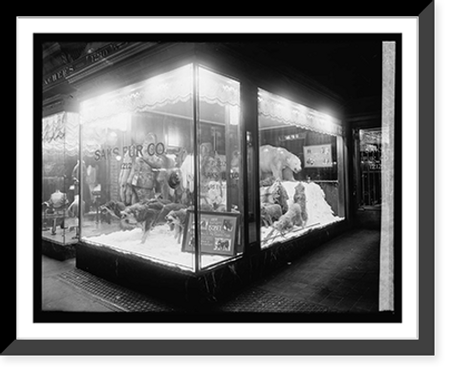 Historic Framed Print, Saks Fur Co., front - 2,  17-7/8" x 21-7/8"