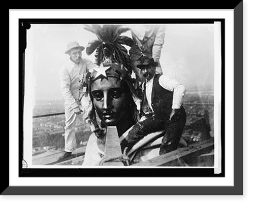 Historic Framed Print, Statue on top of Capitol, [Washington, D.C.],  17-7/8" x 21-7/8"