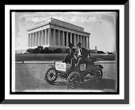 Oldsmobile (Mr. Wilburn D. Thomas), in front of Lincoln Memorial, Washington, D.C, Historic Print
