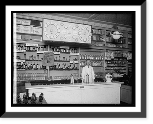 Historic Framed Print, Peoples Drug store, 31 & M, [Washington, D.C.], soda fountian,  17-7/8" x 21-7/8"