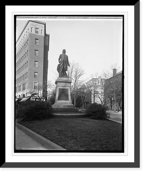 Historic Framed Print, John Witherspoon statue, [Washington, D.C.], 1922,  17-7/8" x 21-7/8"