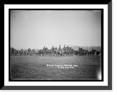 Historic Framed Print, General Kearney's funeral, 1912, D. Batt, 3rd F.A., [Arlington Cemetery, Virginia],  17-7/8" x 21-7/8"