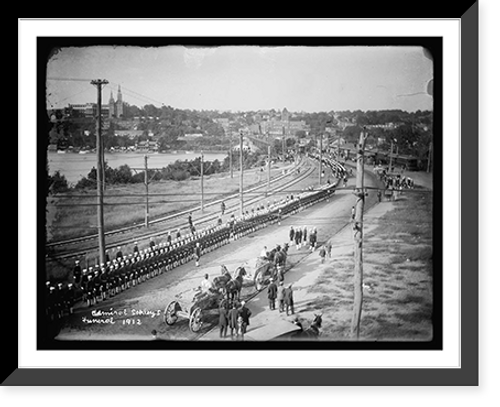 Historic Framed Print, Admiral Schley's funeral, 1912 - 2,  17-7/8" x 21-7/8"