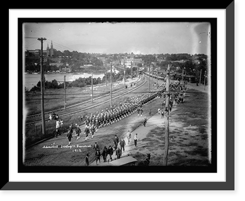 Historic Framed Print, Admiral Schley's funeral, 1912 - 3,  17-7/8" x 21-7/8"