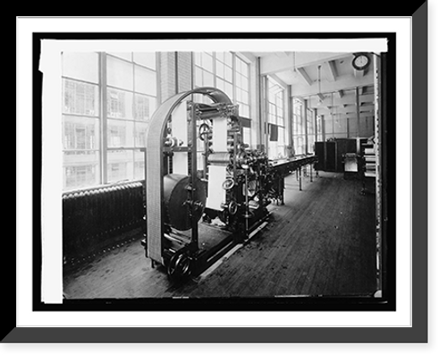 Historic Framed Print, Bureau Eng. & Ptg. Intaglio Web Press prints, [.],drives, preforates & completes postage,  17-7/8" x 21-7/8"
