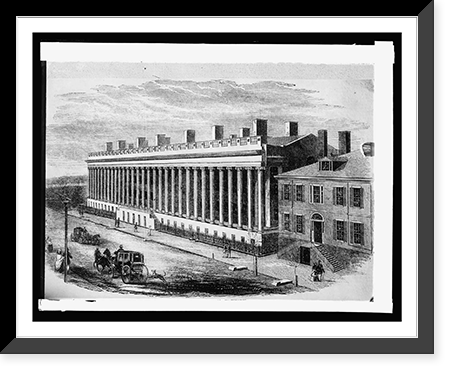 U.S. Treasury, Washington, D.C., 1840 to 1855, Antique Poster