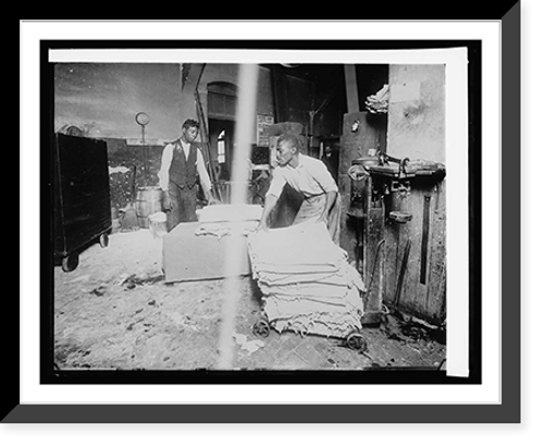 Historic Framed Print, Bureau Printing & Engraving: weighing macerated money pulp for baling & sale, [1914],  17-7/8" x 21-7/8"