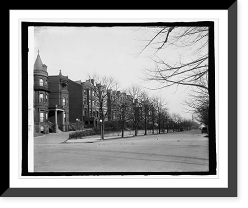 Historic Framed Print, Mass. Ave., East from 16th, [Washington, D.C.],  17-7/8" x 21-7/8"