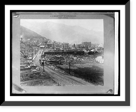 Wallace Idaho, destroyed by fire, 1915, Vintage Print