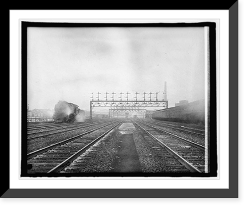 Historic Framed Print, Union Station, [Washington, D.C.], tracks,  17-7/8" x 21-7/8"