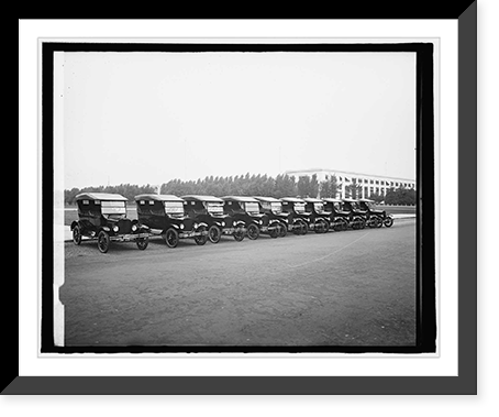 Historic Framed Print, Robey Motor Co., Police Fords,  17-7/8" x 21-7/8"